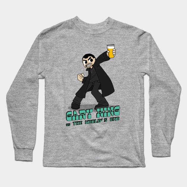 Gary King vs The World's End Long Sleeve T-Shirt by Byway Design